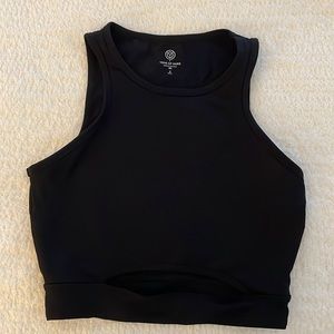 Year of Ours black cutout crop tank size small